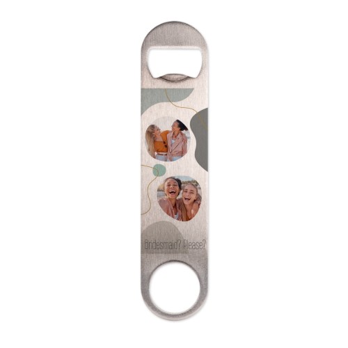 Flesopener metaal met print