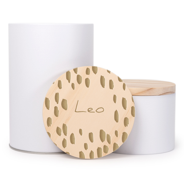 Tin jar wooden lid engraved large (set of 2) Tin jar wooden lid engraved large (set of 2)