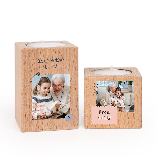Kaarshouder met full colour print (set van 2) Kaarshouder met full colour print (set van 2)