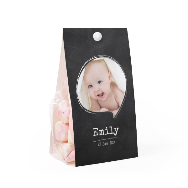 Godtepose med fotoomslag og splittbinders - 12 stk