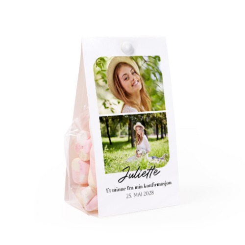 Godtepose med fotoomslag og splittbinders - 12 stk Godtepose med fotoomslag og splittbinders - 12 stk
