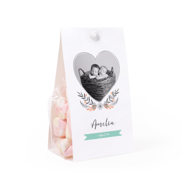 Candy bag with photo-wrapping - set of 24
