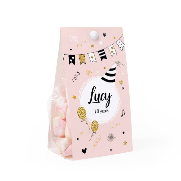 Candy bag with photo-wrapping - set of 24