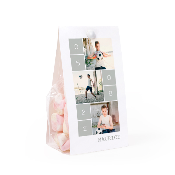 Candy bag with photo-wrapping - set of 24