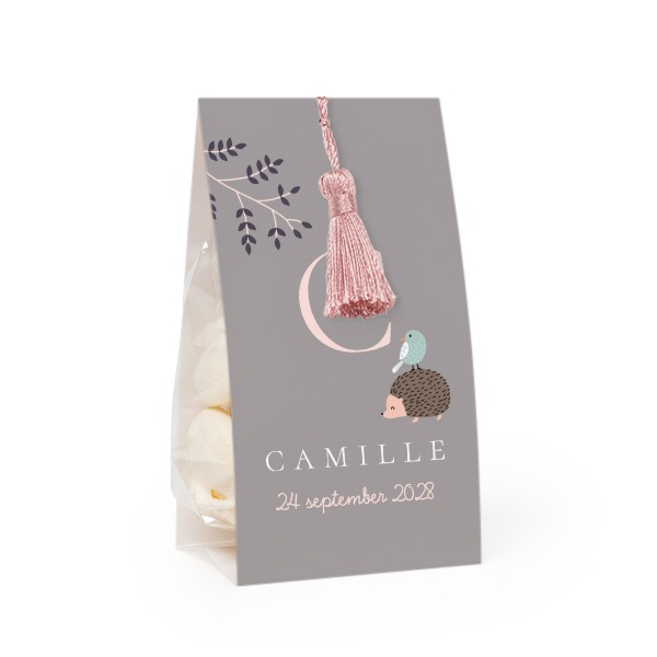 Snoepzakwikkel met magnolia franje - Set van 12 Snoepzakwikkel met magnolia franje - Set van 12