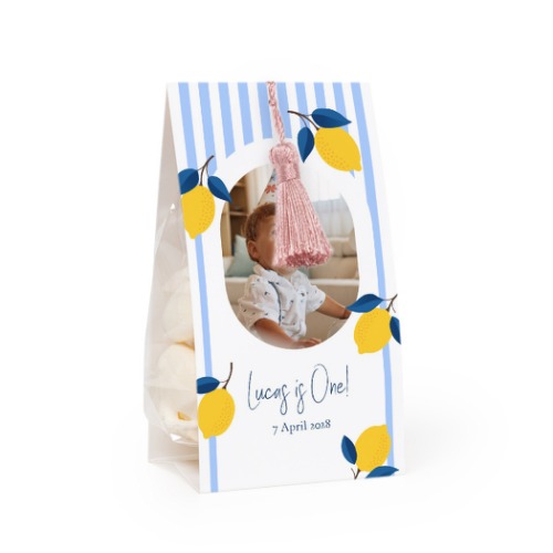 Set Geschenktüten mit magnolienfarbener Quaste - 12 Stk.