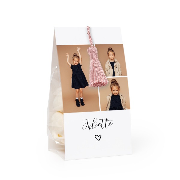 Snoepzakwikkel met magnolia franje - Set van 12