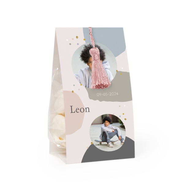 Ballotins à bonbons avec pampille magnolia - lot de 12