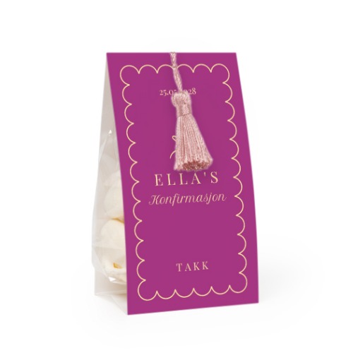 Classy Scallop Bow - Text Only