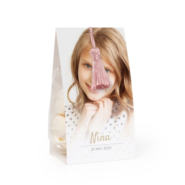 Snoepzakwikkel met magnolia franje - Set van 12 Snoepzakwikkel met magnolia franje - Set van 12