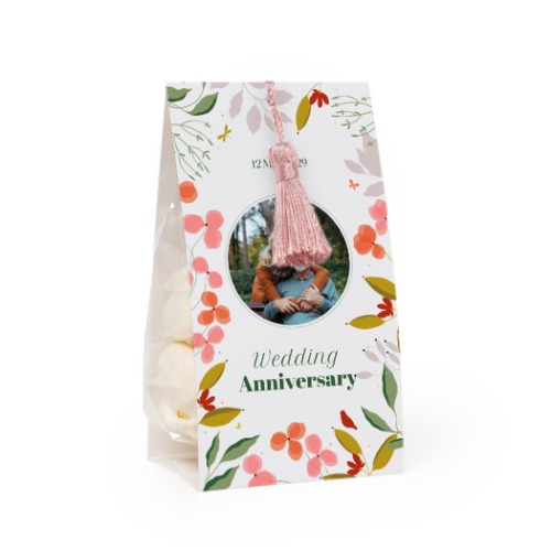 Slikpose med fotoomslag og magnoliafarvet kvast - 12 stk