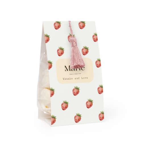 Snoepzakwikkel met magnolia franje - Set van 24