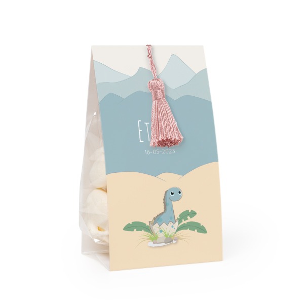 Slikpose med fotoomslag og magnoliafarvet kvast - 24 stk