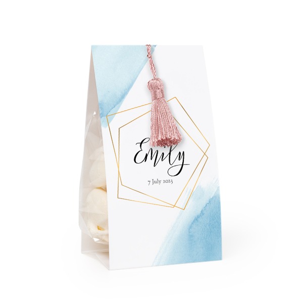 Ballotins à bonbon avec pampille magnolia - lot de 24