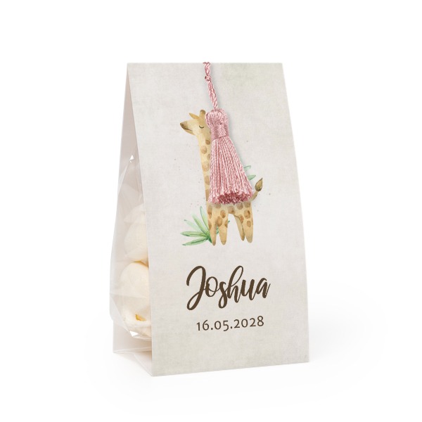 Ballotins à bonbon avec pampille magnolia - lot de 24