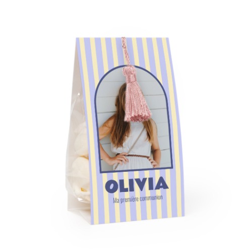 Ballotins à bonbon avec pampille magnolia - lot de 24