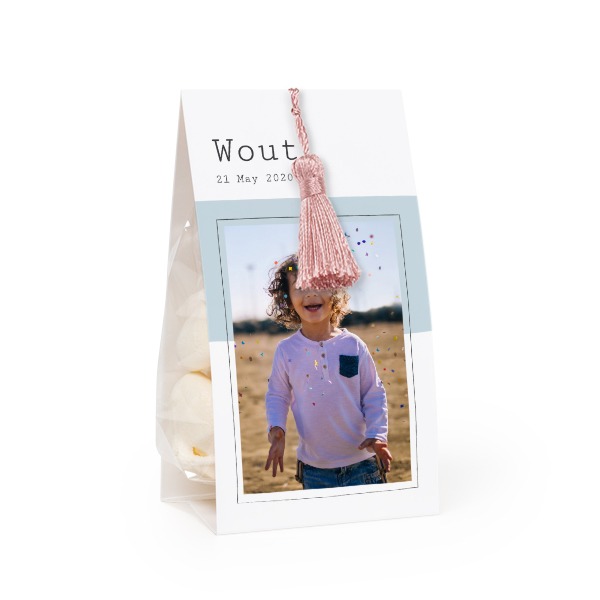 Ballotins à bonbon avec pampille magnolia - lot de 24
