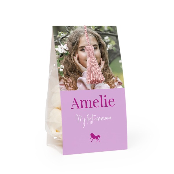 Snoepzakwikkel met magnolia franje - Set van 24 Snoepzakwikkel met magnolia franje - Set van 24