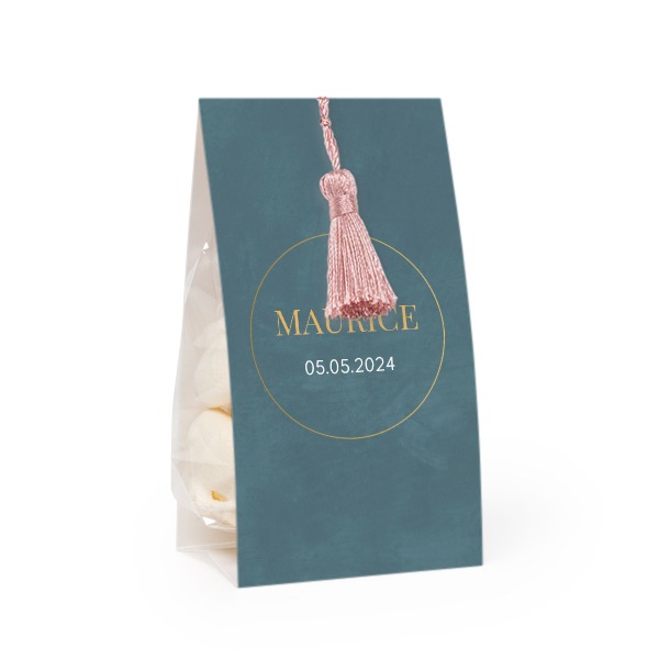 Snoepzakwikkel met magnolia franje - Set van 24 Snoepzakwikkel met magnolia franje - Set van 24