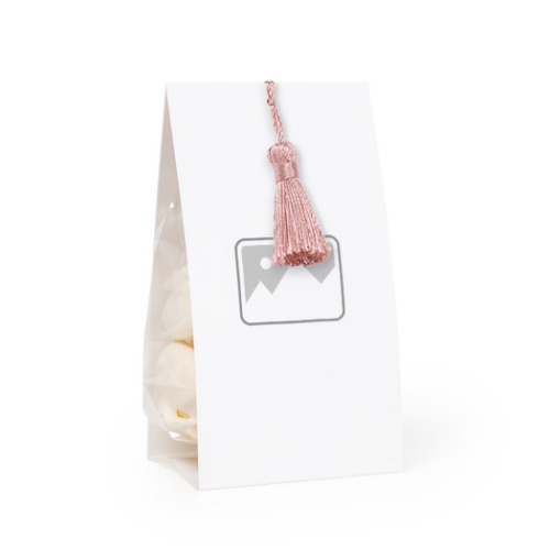 Candy bag with photo-wrapping and magnolia tassel - set of 24