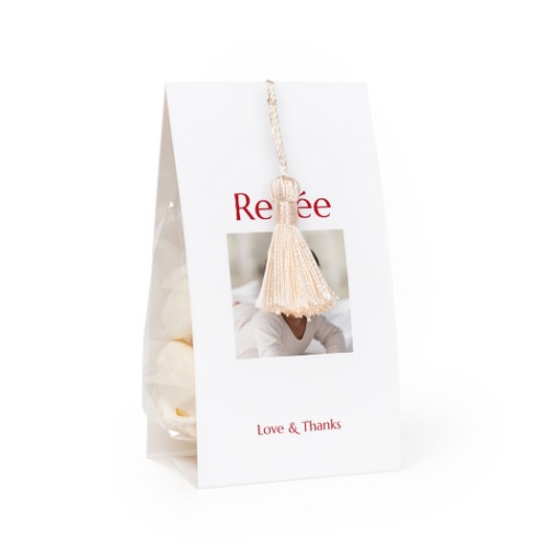 Snoepzakwikkel met vanille franje - Set van 12