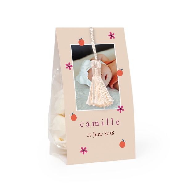 Snoepzakwikkel met vanille franje - Set van 12