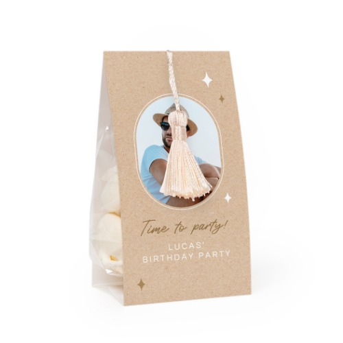 Snoepzakwikkel met vanille franje - Set van 12