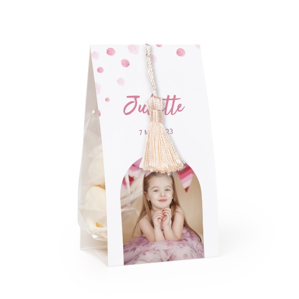 Snoepzakwikkel met vanille franje - Set van 12 Snoepzakwikkel met vanille franje - Set van 12