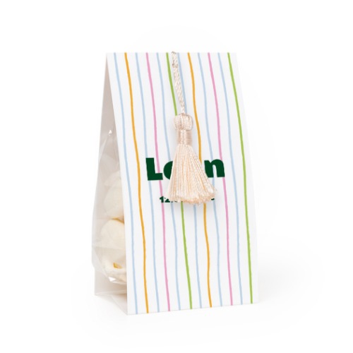 Snoepzakwikkel met vanille franje - Set van 24