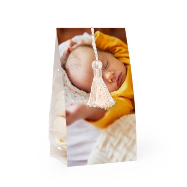 Set Geschenktüten mit vanillefarbener Quaste - 24 Stk.