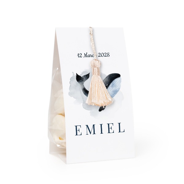 Set Geschenktüten mit vanillefarbener Quaste - 24 Stk.
