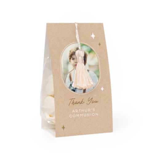 Set Geschenktüten mit vanillefarbener Quaste - 24 Stk. Set Geschenktüten mit vanillefarbener Quaste - 24 Stk.