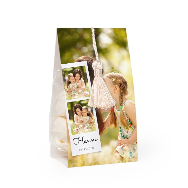 Set Geschenktüten mit vanillefarbener Quaste - 24 Stk.