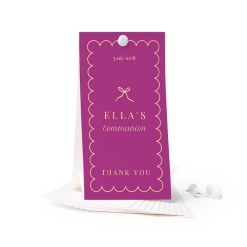 Classy Scallop Bow - Text Only