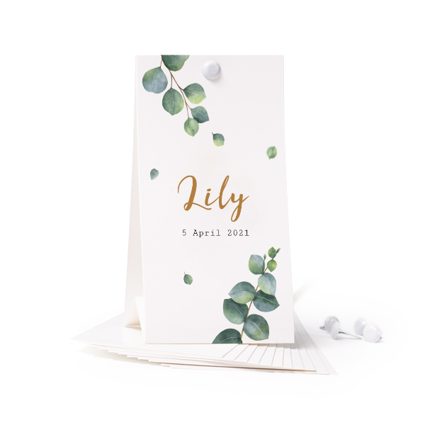 Standing card - set of 12 (6,5 x 12 cm)
