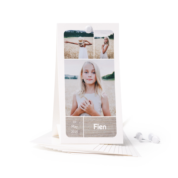 Standing card - set of 12 (6,5 x 12 cm)