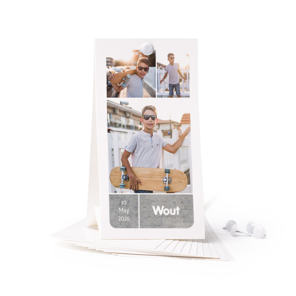 Standing card - set of 12 (6,5 x 12 cm)