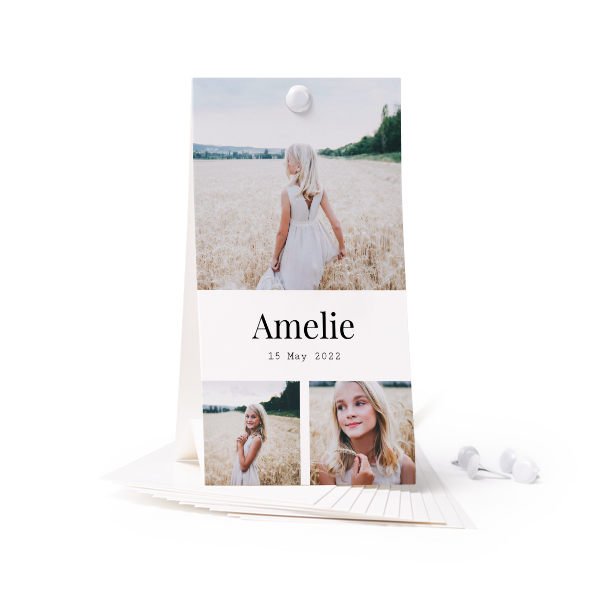 Standing card - set of 12 (6,5 x 12 cm)