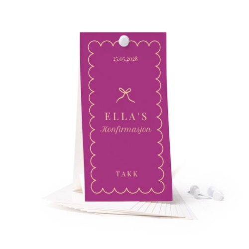 Classy Scallop Bow - Text Only