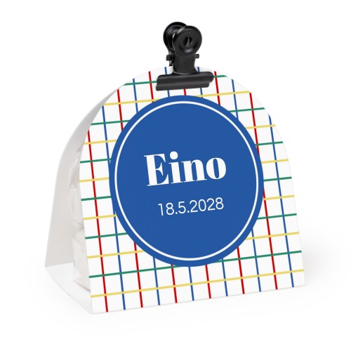 Karkkipussi valokuvapäällysteellä musta pidike - 12 kpl