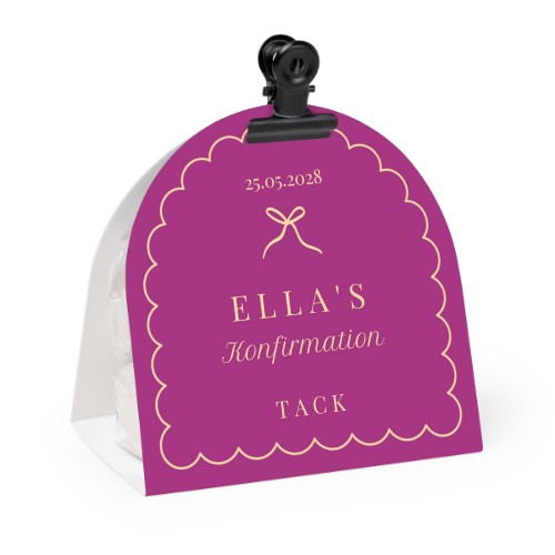 Classy Scallop Bow - Text Only