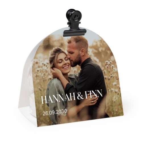 Candy bag with rounded photo-wrapping and black clip - 12 pcs Candy bag with rounded photo-wrapping and black clip - 12 pcs