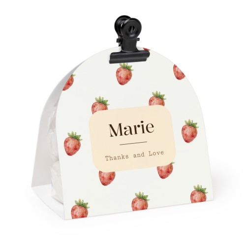 Snoepzakjes met afgeronde fotoverpakking en zwarte clip (set van 24)