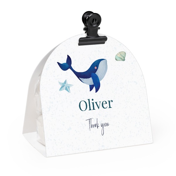 Ballotins à bonbons arrondis, clip noir (lot de 24)