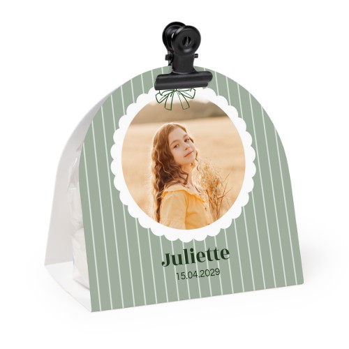 Ballotins à bonbons arrondis, clip noir (lot de 24)