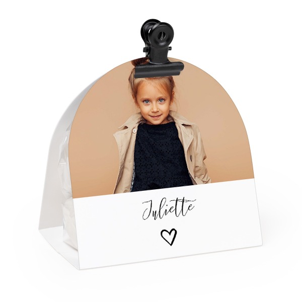 Karkkipussi valokuvapäällysteellä musta pidike - 24 kpl