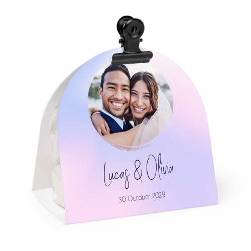 Ballotins à bonbons arrondis, clip noir (lot de 24)