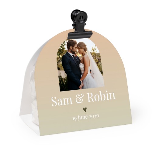 Ballotins à bonbons arrondis, clip noir (lot de 24)