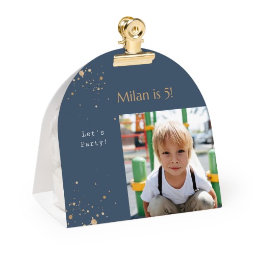 Süssigkeiten Verpackung Abgerundet mit goldenen Clips - 12 Stk.