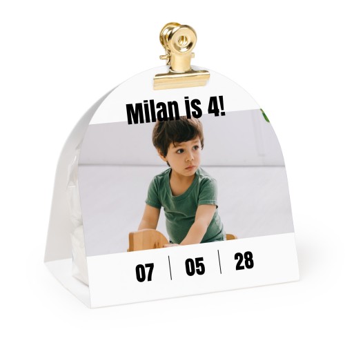 Karkkipussi valokuvapäällysteellä kultainen pidike - 12 kpl